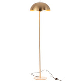 Lampadaire J-Line en métal et marbre doré, vue de face