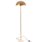 Lampadaire J-Line en métal et marbre doré, vue de face