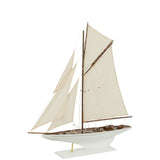 Décoration Saiboat J-Line en bois blanc, design contemporain