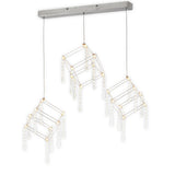 Métal et plastique "Araneus" à LED en Chrome, avec des LED fermement construites, 80 cm de long, éclairage pour le salon, la salle à manger ou le bureau