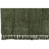 Couverture J-Line en chenille vert foncé - vue générale