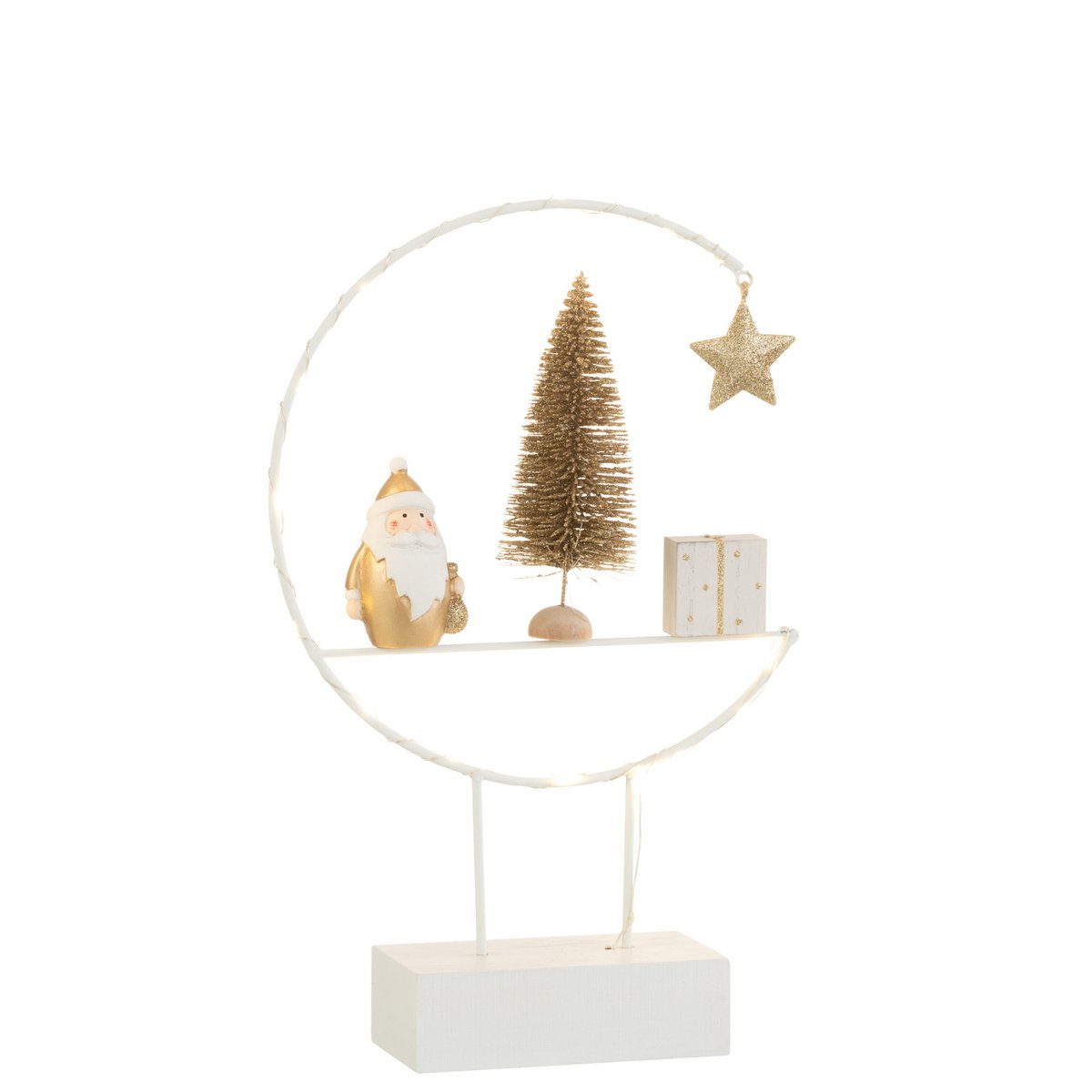Demi-Cercle LED Père Noël, mise en scène dans un intérieur élégant