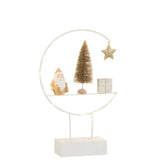 Demi-Cercle LED Père Noël, mise en scène dans un intérieur élégant