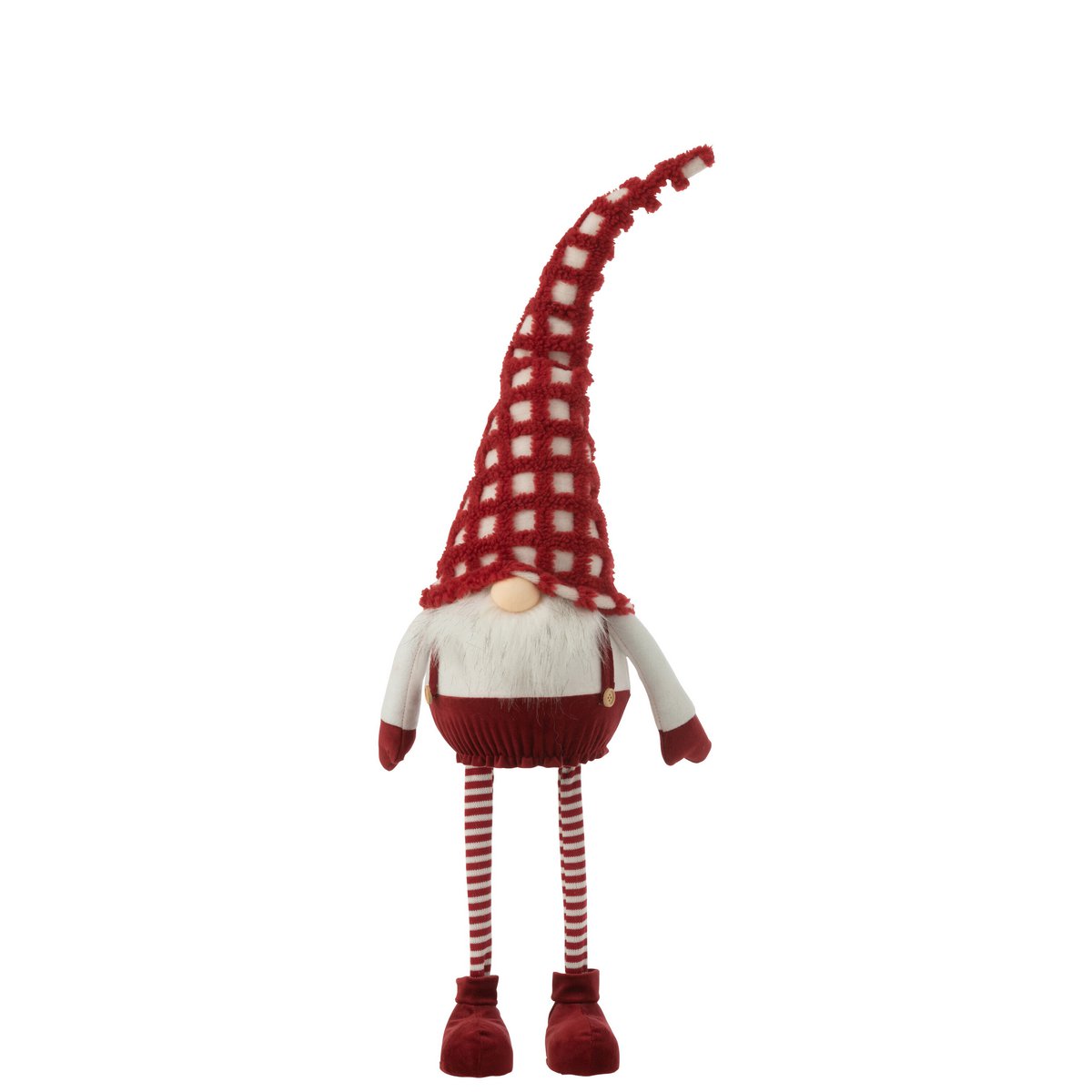 Gnome J-Line Chapeau à Carreaux Rouge/Blanc - vue de face