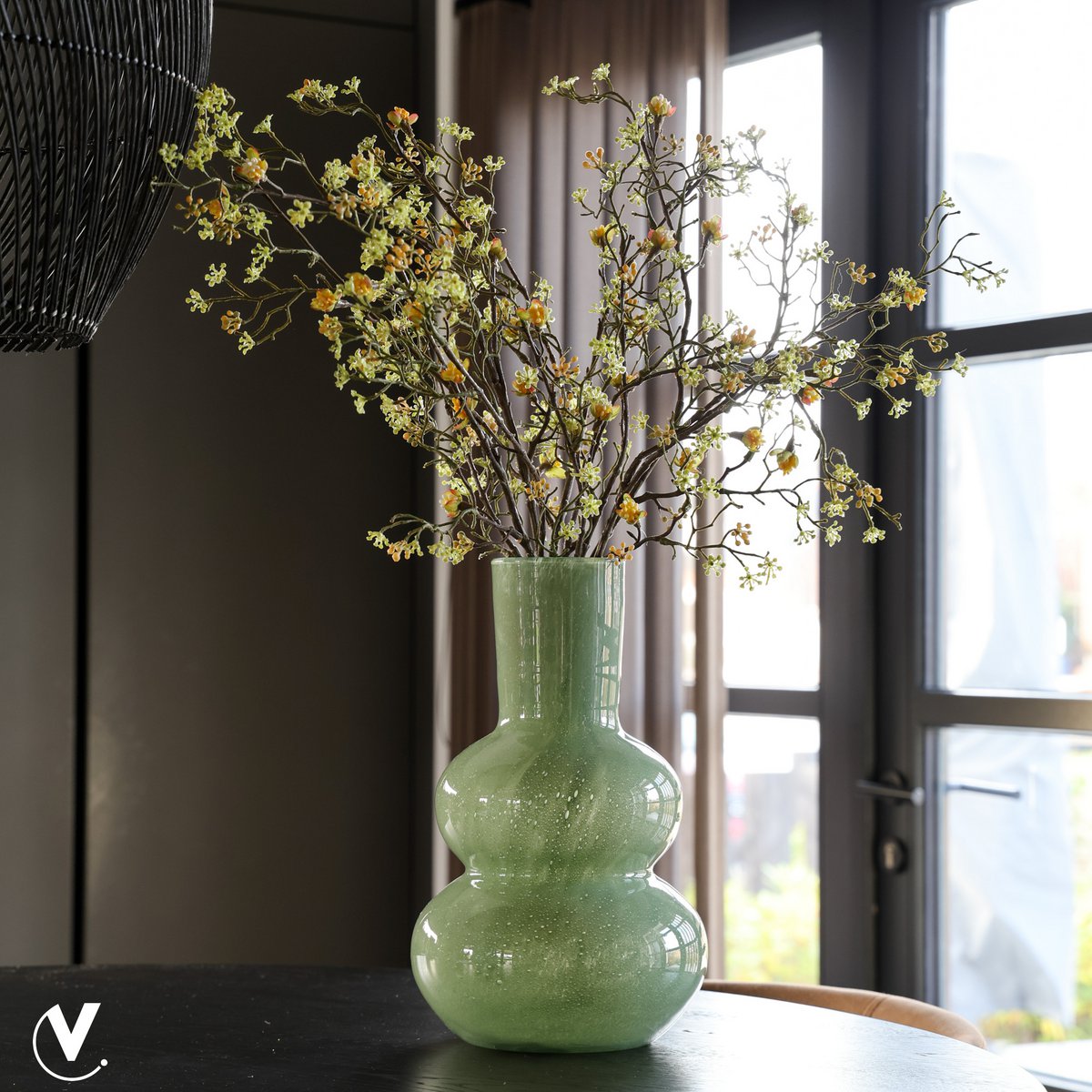 Vase Lindi Elite en verre vert