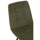 Chaise Clark J-Line en métal vert dans une salle à manger