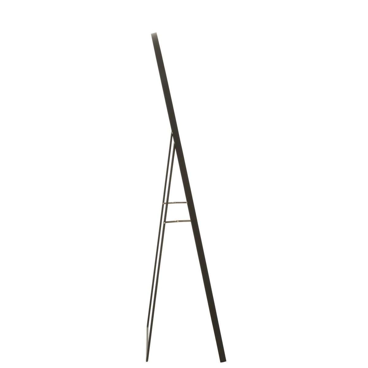 Détail du miroir J-Line en verre et métal noir
