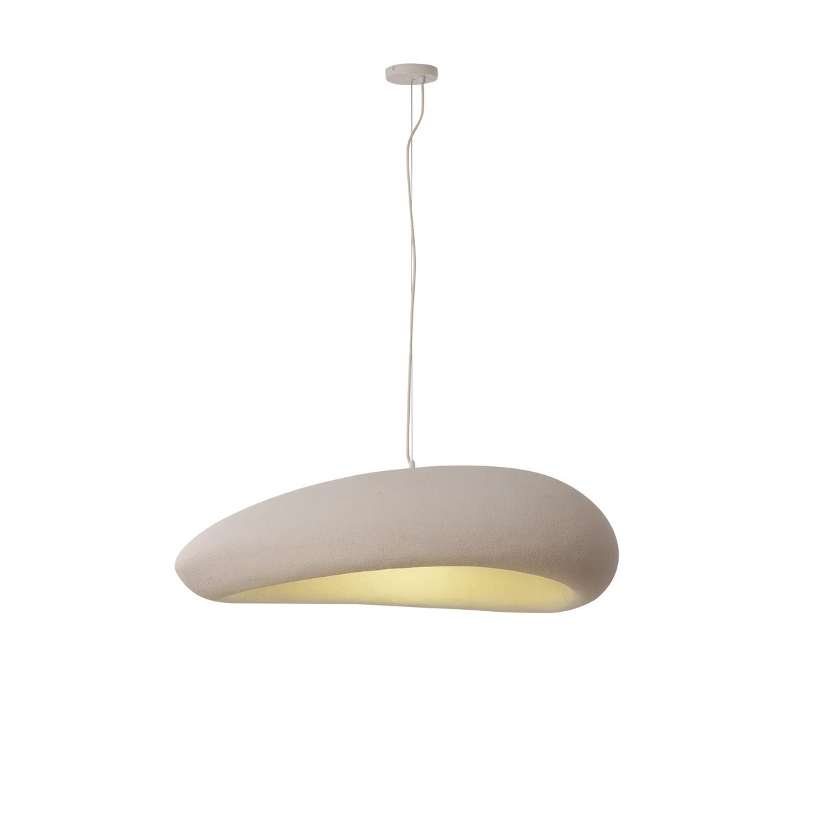 Vue de la lampe suspendue Tsuki 105 cm dans un intérieur moderne