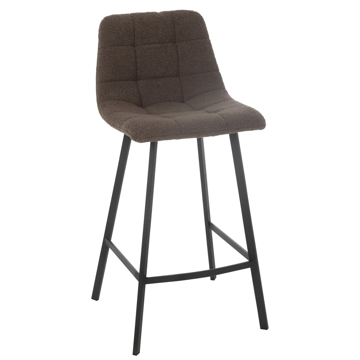 Chaise de bar Kent J-Line en métal marron vue de face