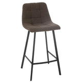 Chaise de bar Kent J-Line en métal marron vue de face
