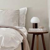 Lampe rechargeable en bois marron foncé Fynn