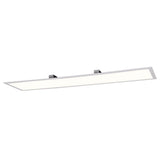 Panneau d'assemblage LED "Nicola", lampe de montage en métal et en plastique avec des LED fermement construites en blanc neutre, panneau pour l'intérieur 119,5 x 29,5 cm
