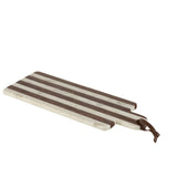 Planche à découper J-Line en marbre blanc et marron, vue de dessus