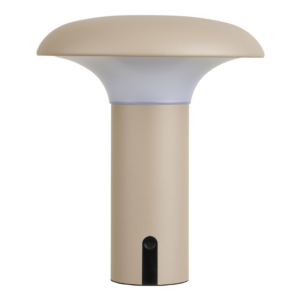 Lampe LED Ramsey beige sur fond blanc, vue de face