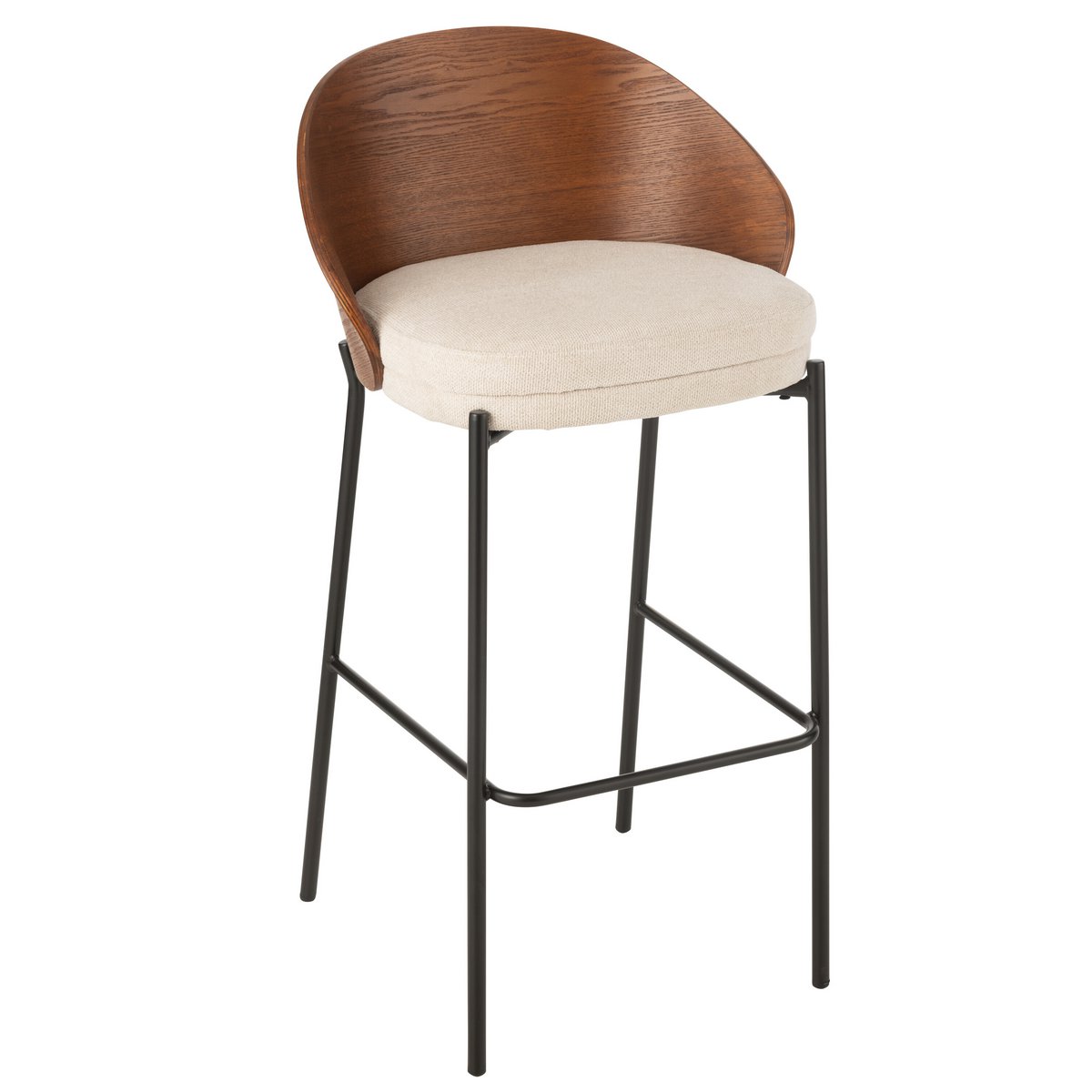 Détail du bois multiplex du tabouret J-Line Lone