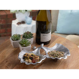 Shell Decorative Bowl Master Boîte à 18 parties en aluminium Ginkgo 2 feuille en or ou en argent feuille de feuille