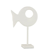 Figurine poisson sur pied dans un décor moderne, ambiance chaleureuse