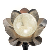 Solar-Deco-Earthspieß 3 Set "LULE" Ø Env. 10 cm, env. 20 cm de haut, en acier inoxydable, verre avec un effet de crépitement
