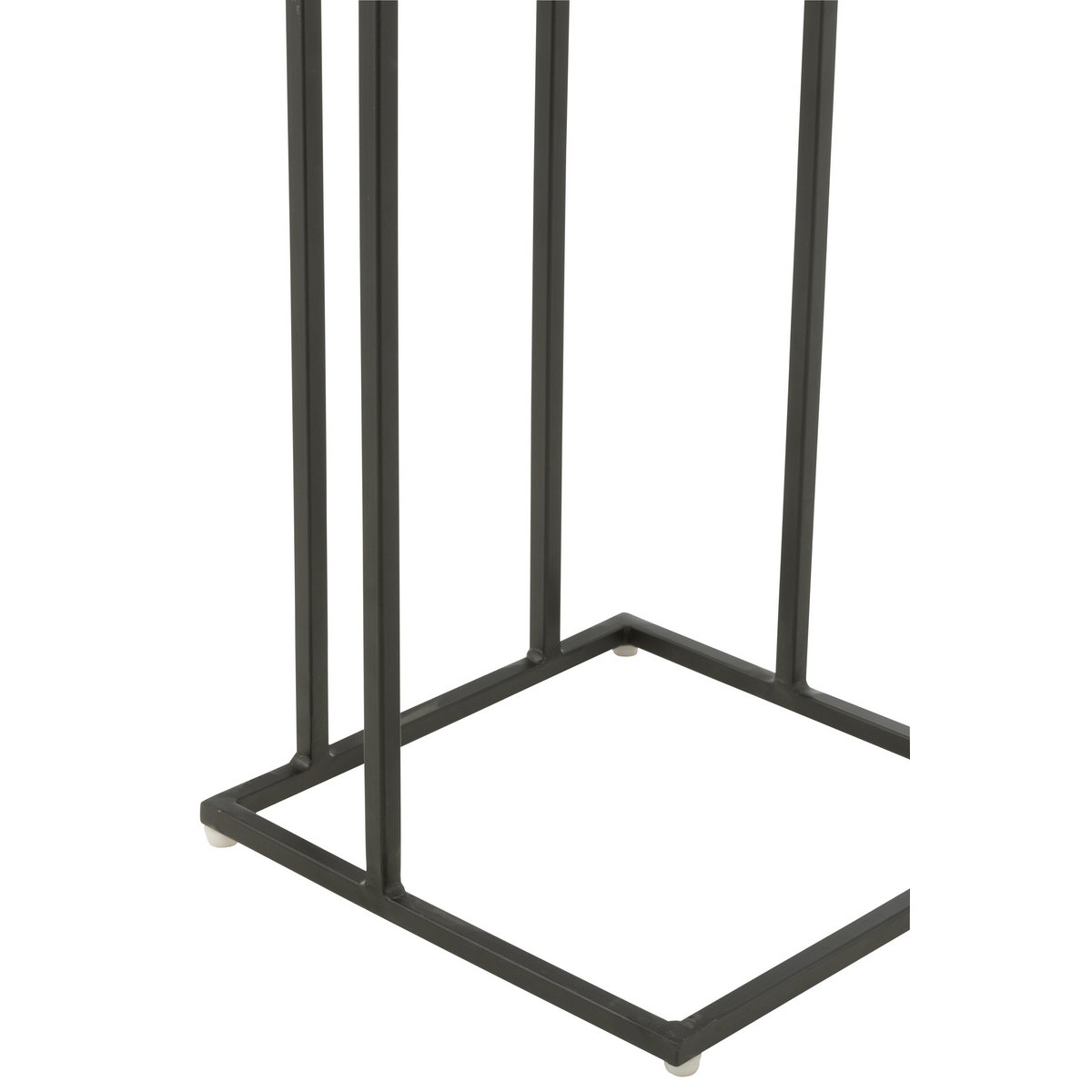 Vue latérale de la table d'appoint J-Line en bois