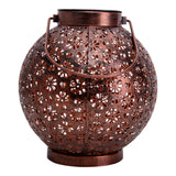 2 Set LED Décoration Lumière solaire Ø 18 cm Décoration extérieure en métal en bronze avec LED intégrés