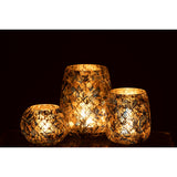 Bougeoir J-Line Mosaic, mise en scène dans un salon chic
