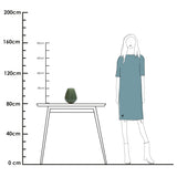 Vase artisanal vert en verre épais