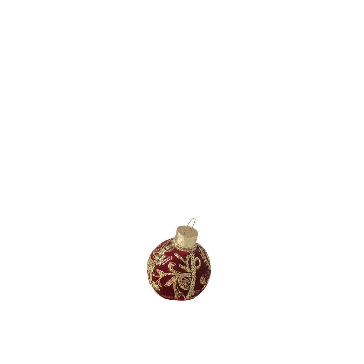 Boule de Noël J-Line rouge et or - vue avant