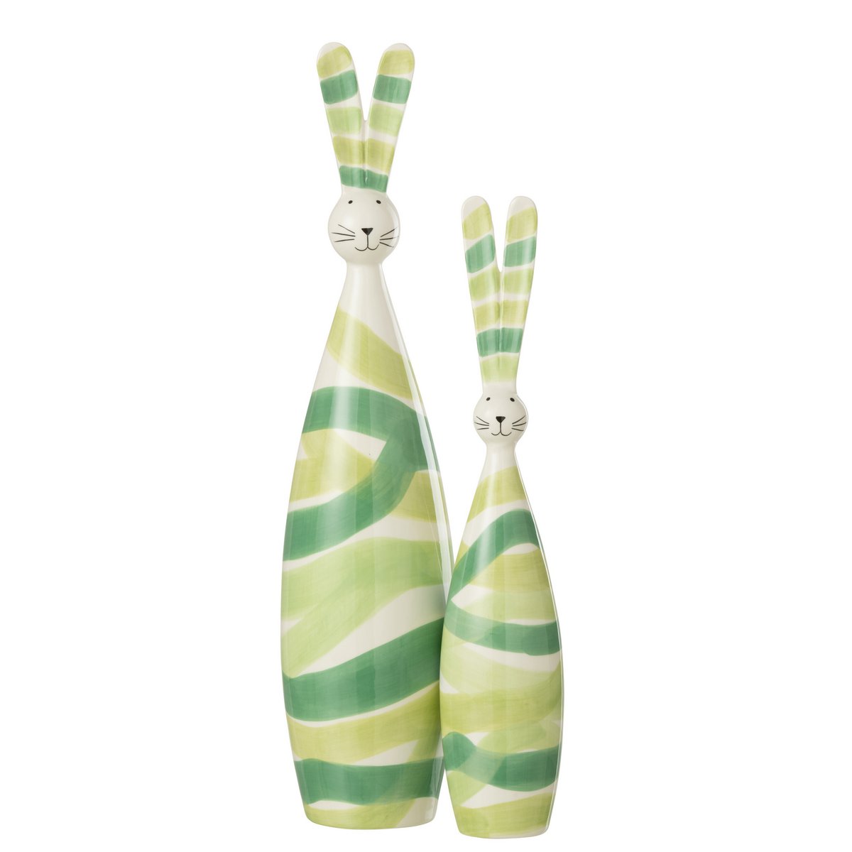 Figurine Lapin en Céramique Verte J-Line - Vue de face