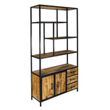 Etagère bibliothèque sur pied 98x190x36cm structure métal Liverpool