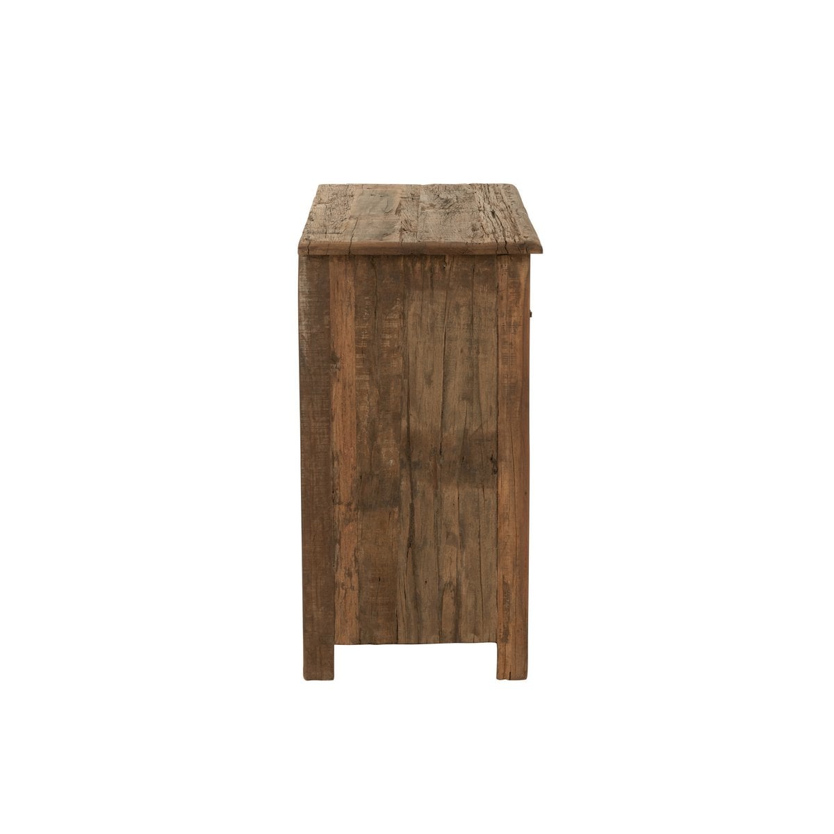Détail des poignées métalliques de l'armoire J-Line