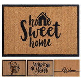 Tapis coco 60 x 40 cm paillasson paillasson paillasson tapis anti-poussière porte d'entrée