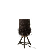 Lampe de table J-Line Branches Arthur en bois marron, vue de face