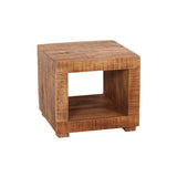 Détail du compartiment ouvert de la table basse