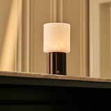Lampe à poser rechargeable Frank bois foncé