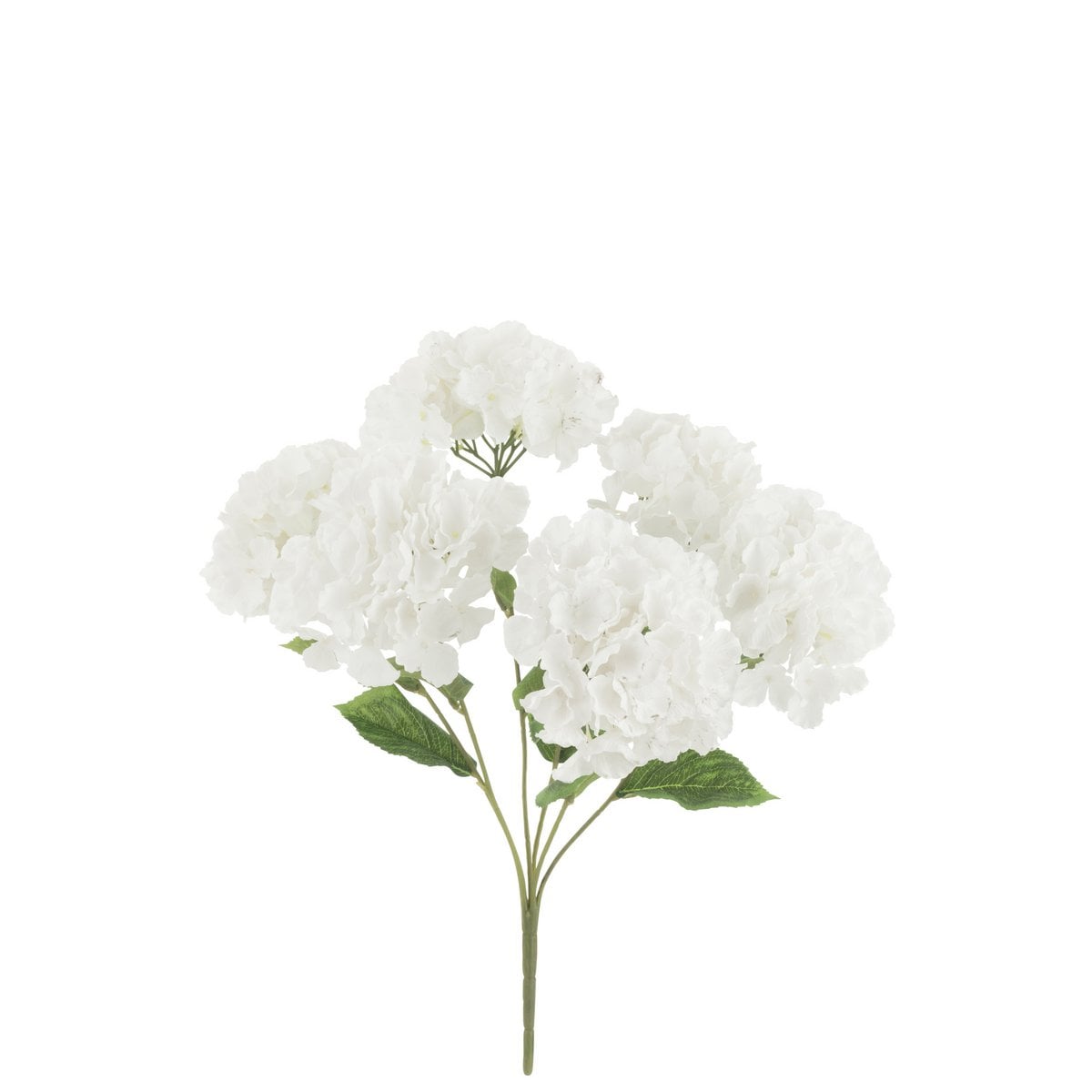 Détail du bouquet de fleurs J-Line Hortensia, décoration intérieure haut de gamme.