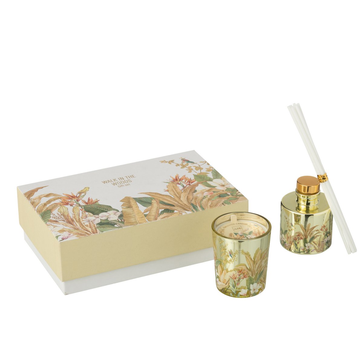 Bougie parfumée J-Line sur une table décorative