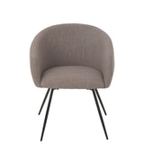 Détail du revêtement en mousse taupe de la Chaise Wales