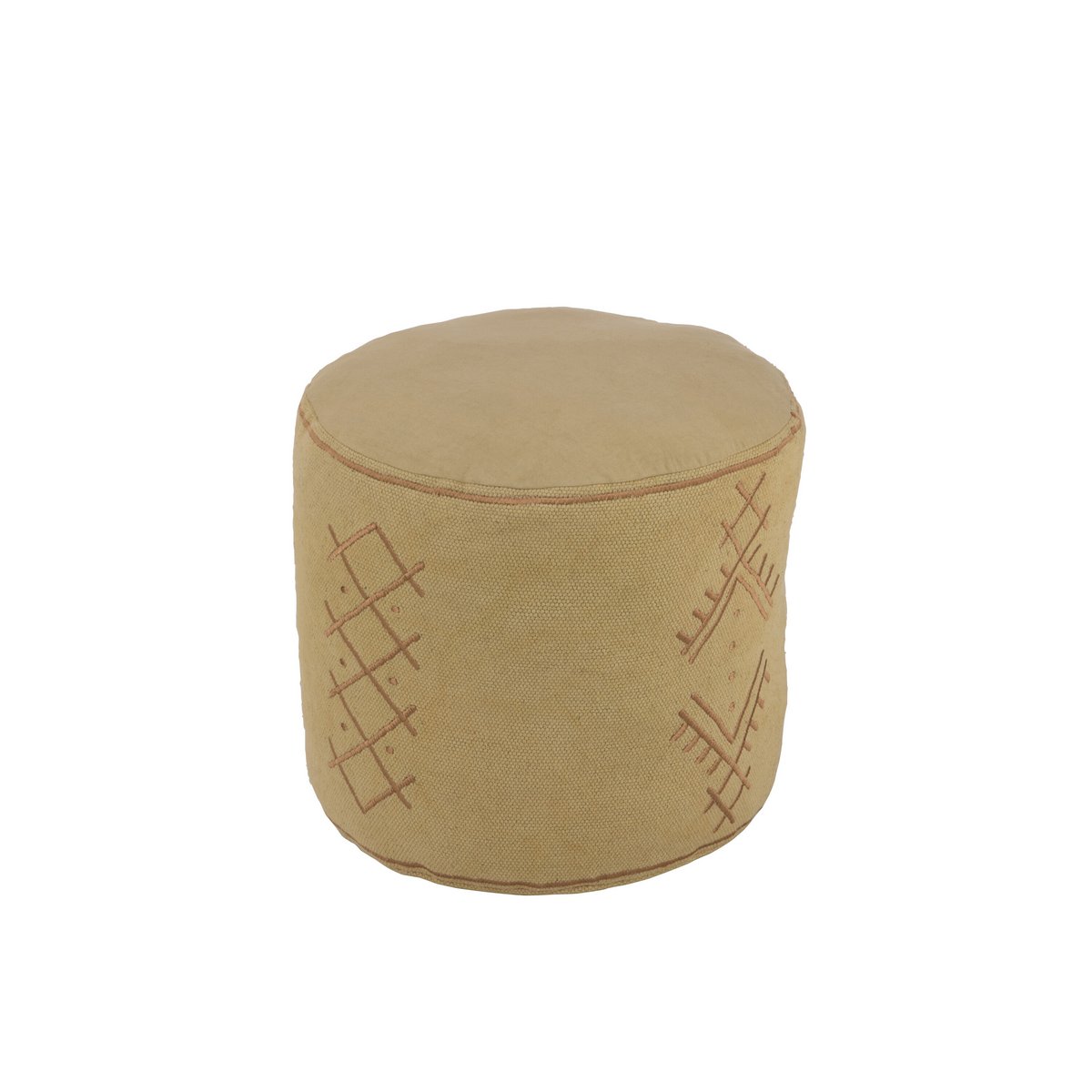 Pouf J-Line Cylindre, vue d'ensemble dans un intérieur moderne