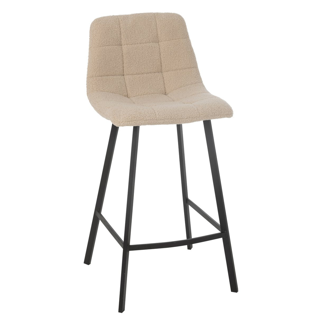 Chaise de Bar Kent J-Line en métal blanc, vue de face