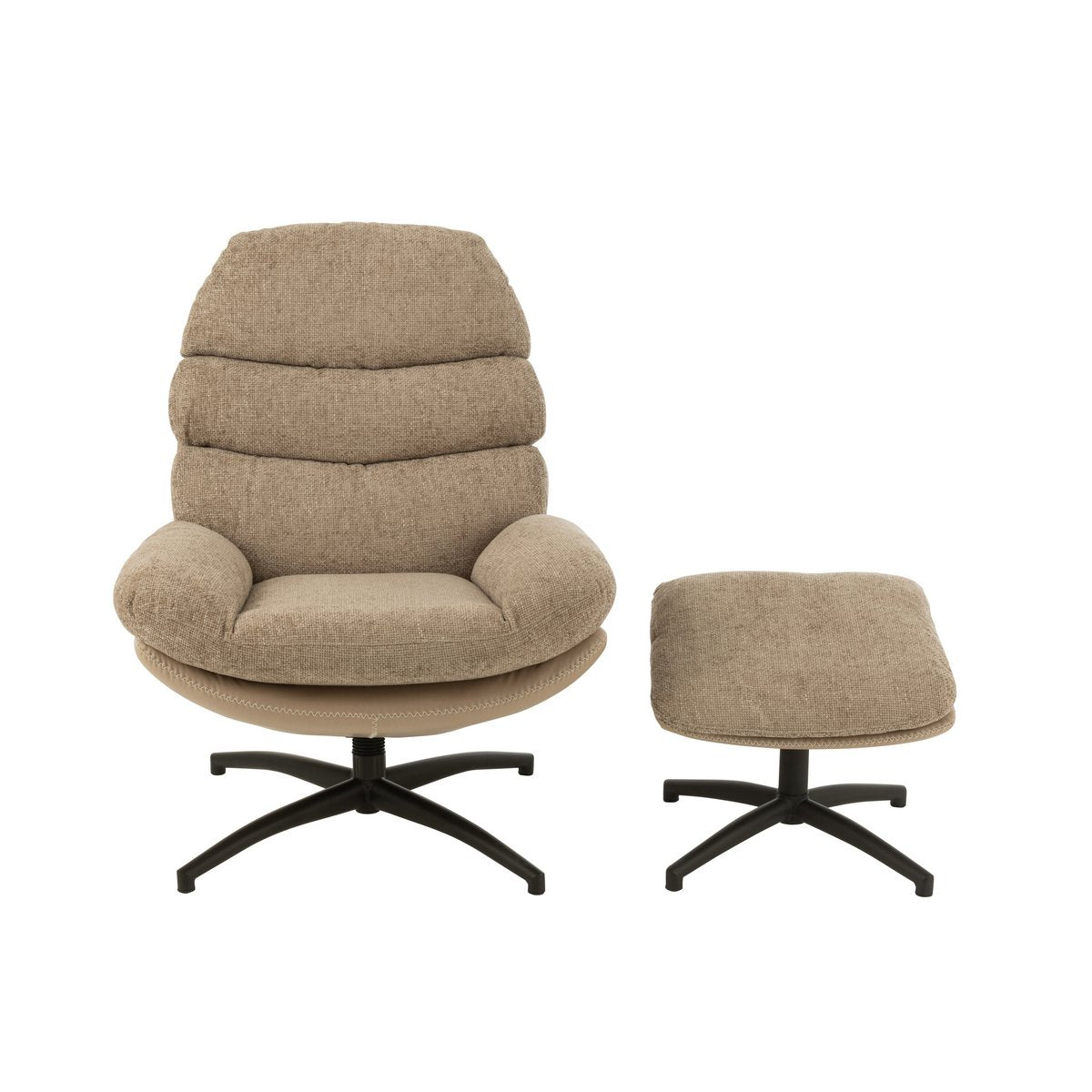 Fauteuil relax J-Line avec repose-pieds, vue de face