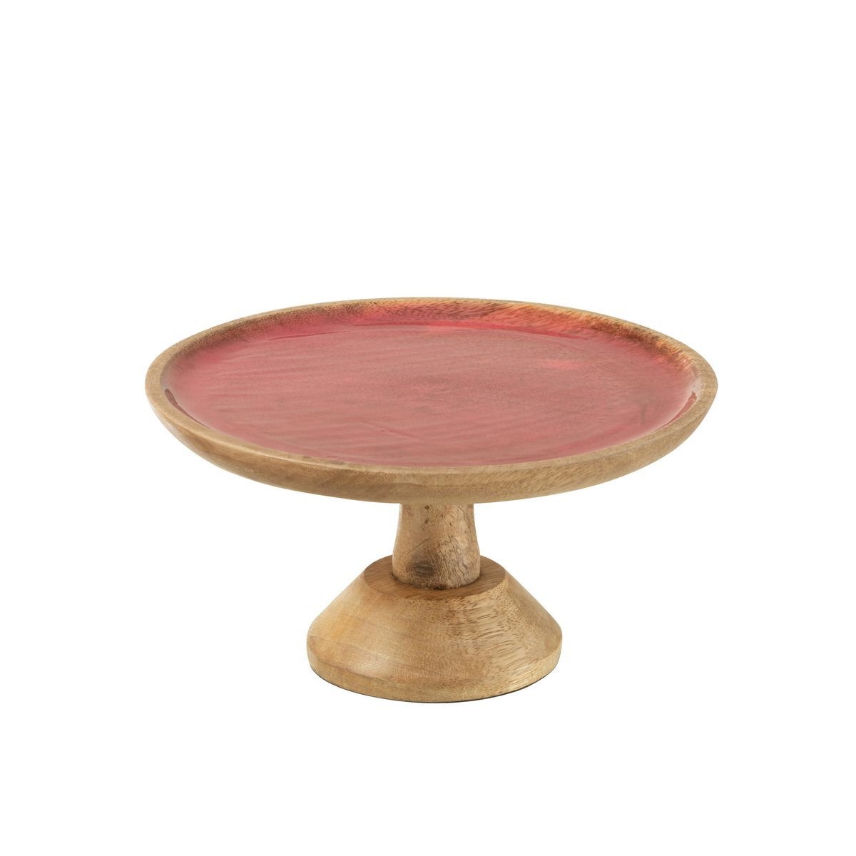 Plateau à gâteau J-Line en bois de mangue rose, élégant et fonctionnel