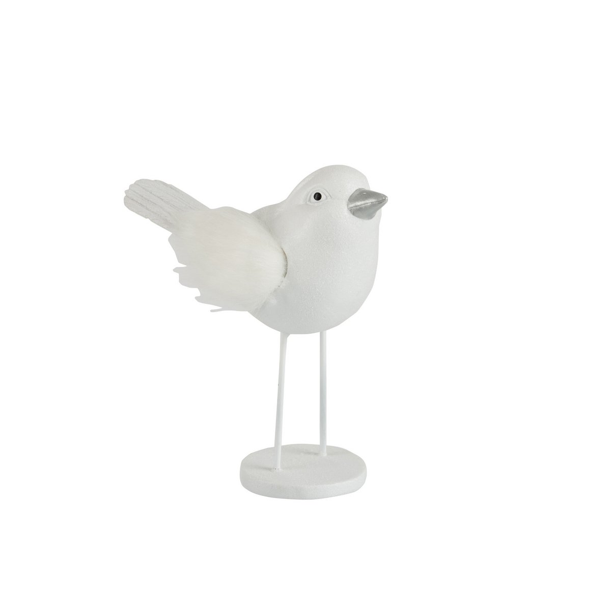 Figure Vogel en polyresine blanc de J-Line, vue de face