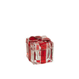 Pot de rangement J-Line en verre rouge - vue de face