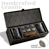 Coffret dégustation avec verre en cristal et pierres à whisky