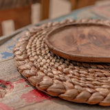 Set de table (Lot de 2, 4 ou 6) PANDAWA 38 cm | Set de table Boho en jacinthe d'eau