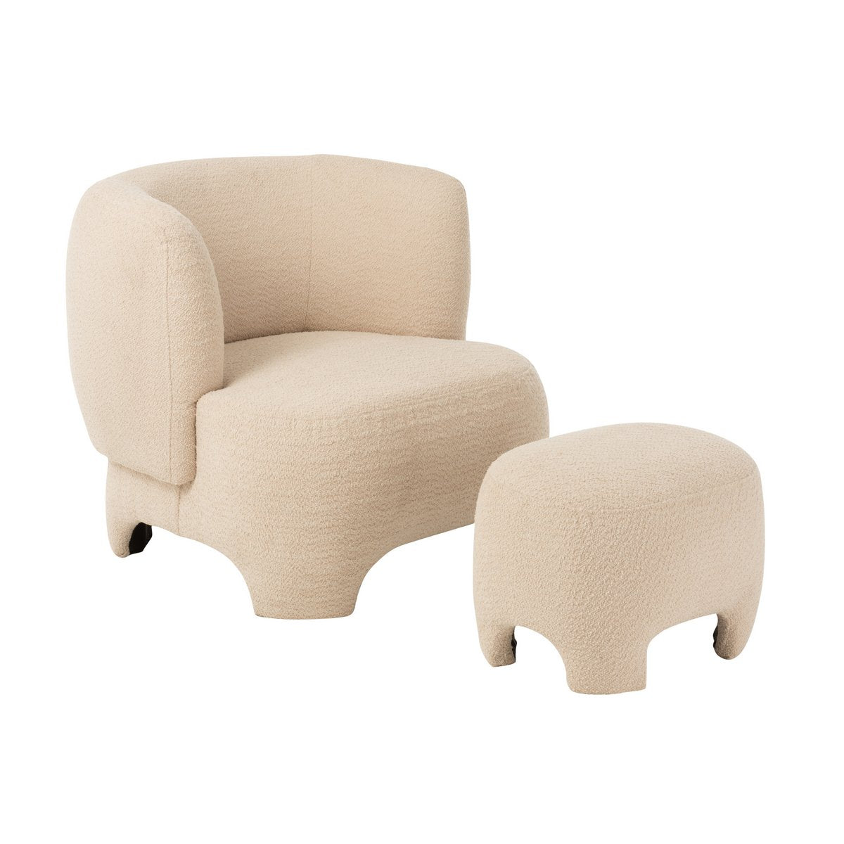 Pouf J-Line sur un tapis, ambiance chaleureuse