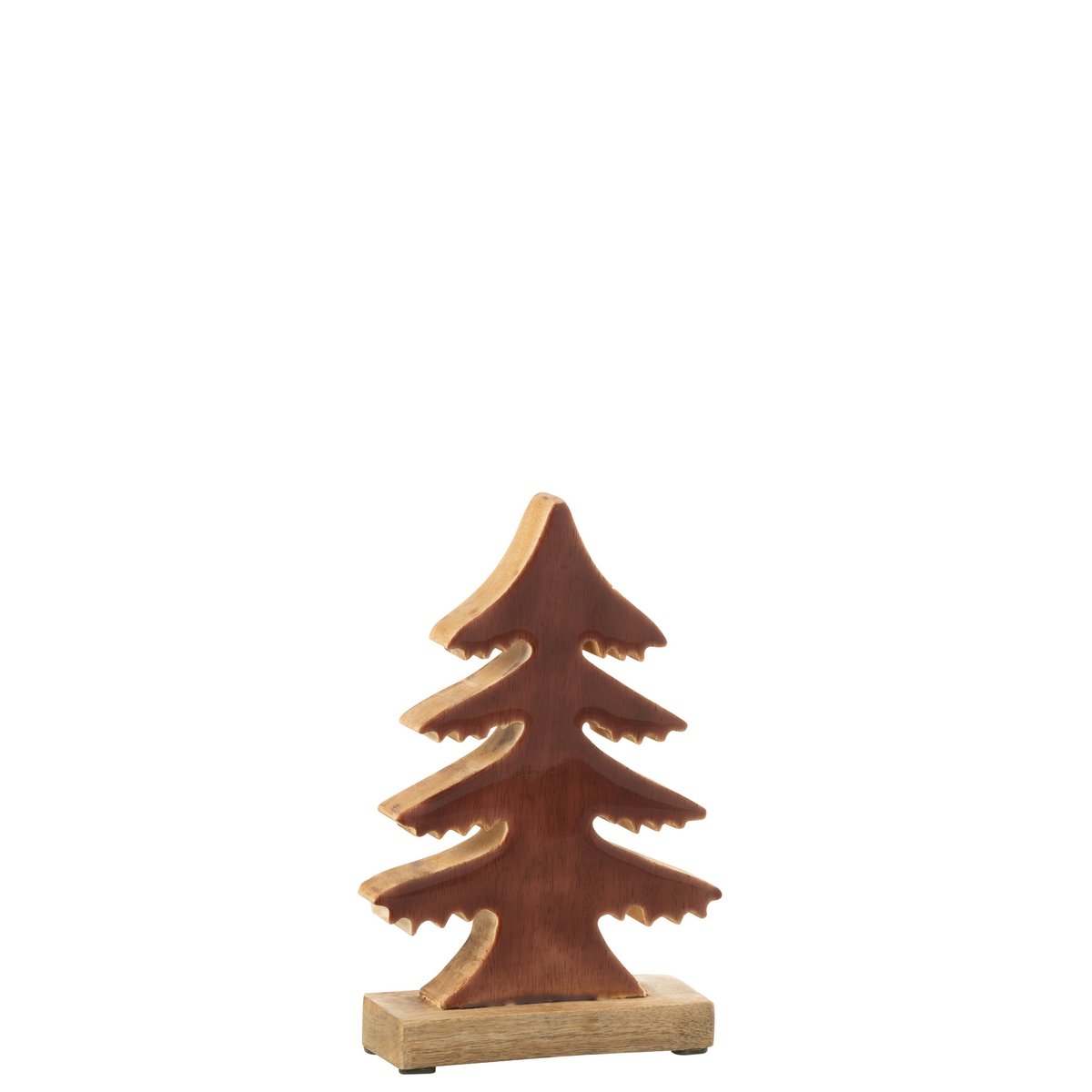 Décoration Pin sur Pied J-Line en bois naturel, vue de face