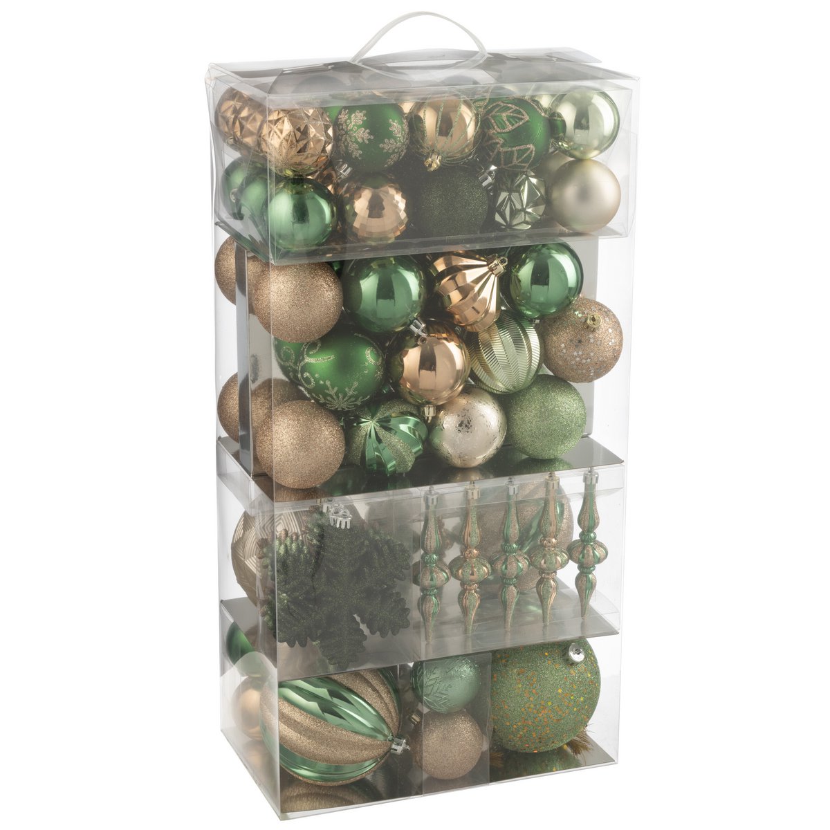 Boîte de 80 boules de Noël J-Line, décoration raffinée pour sapin