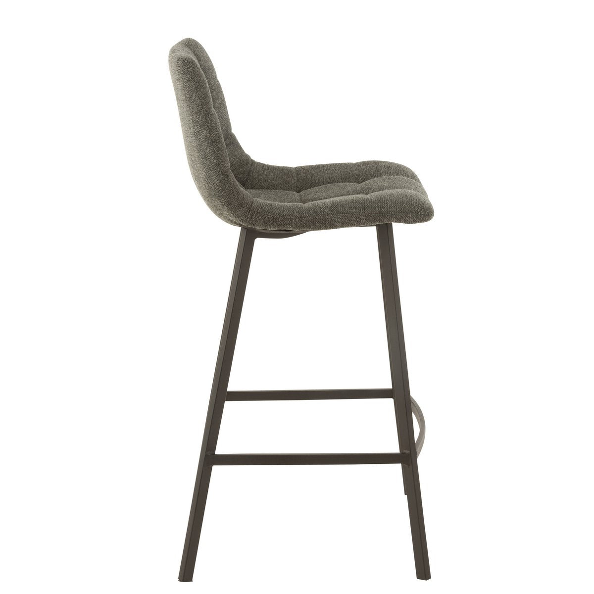 Chaise de bar J-Line Stephane, détail du revêtement textile gris foncé