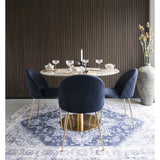 Tapis Havana bleu 160x230 cm en situation dans une chambre